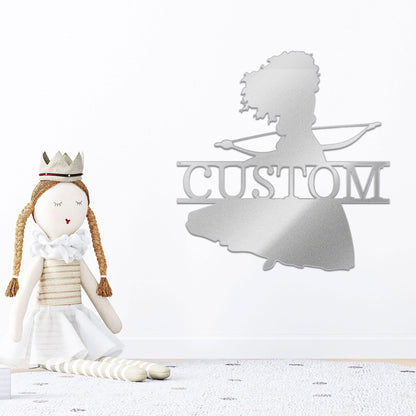 Princess Merida Personalized Name Metal Art Wall Sign - Mallard Moon Gift Shop
