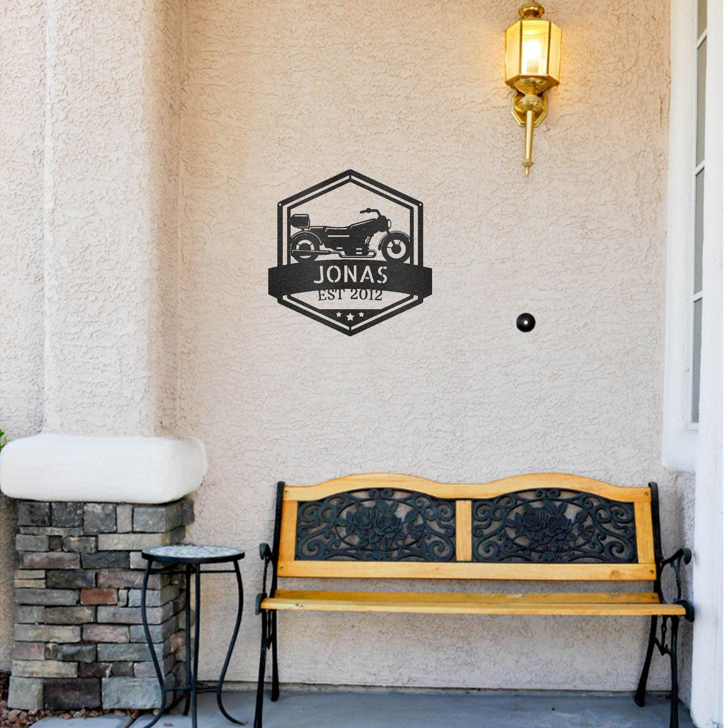 Motorcycle Custom Name Metal Wall Art Sign - Mallard Moon Gift Shop