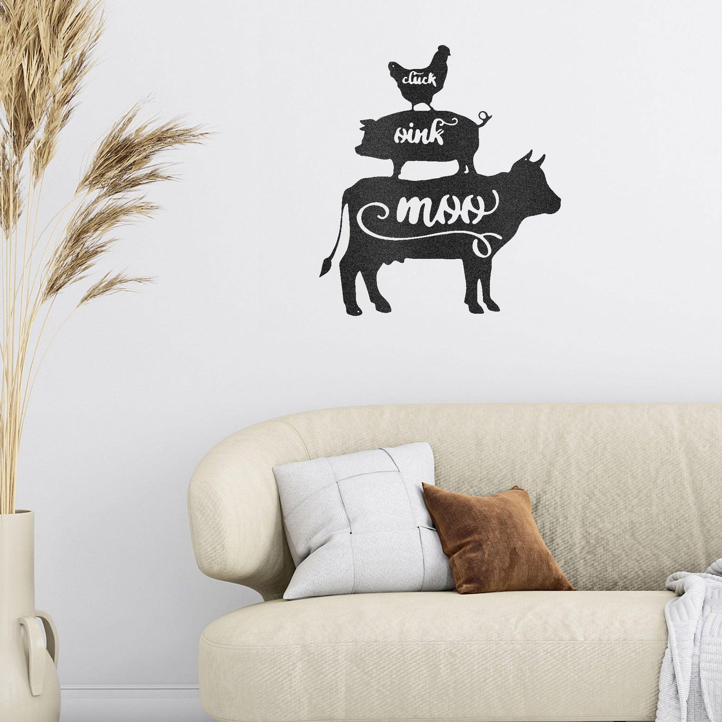 Farm Animals Indoor Outdoor Steel Wall Sign Rustic Farmhouse Home Decor - Mallard Moon Gift Shop