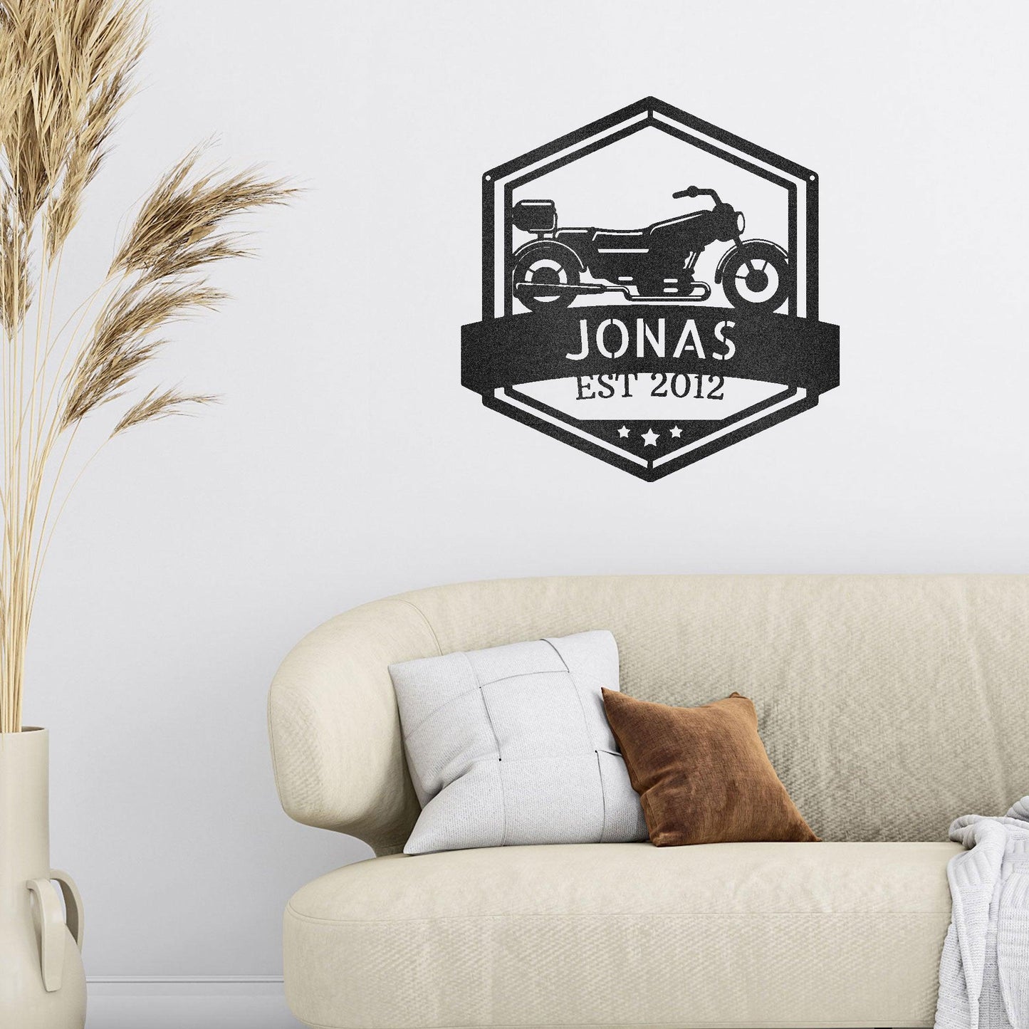 Motorcycle Custom Name Metal Wall Art Sign - Mallard Moon Gift Shop