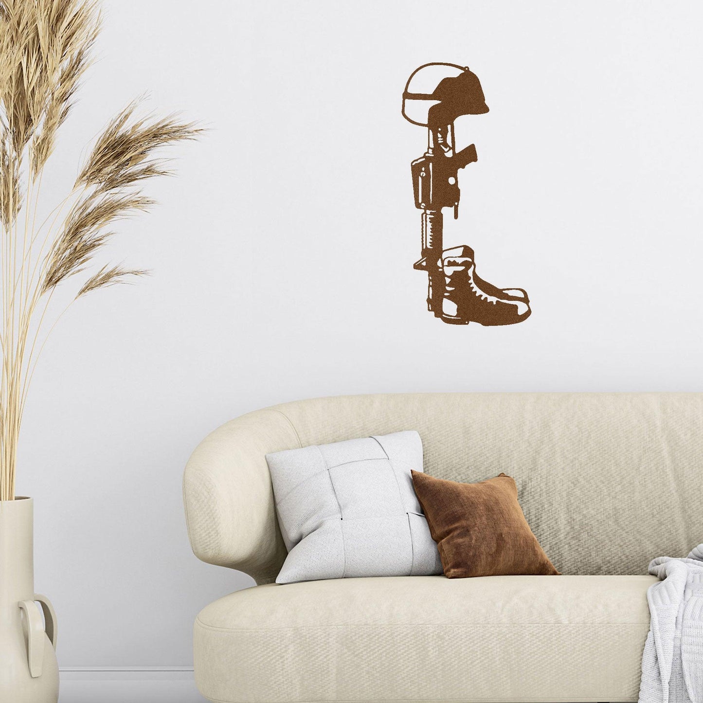 Fallen Soldier Memorial Metal Art Wall Sign - Mallard Moon Gift Shop