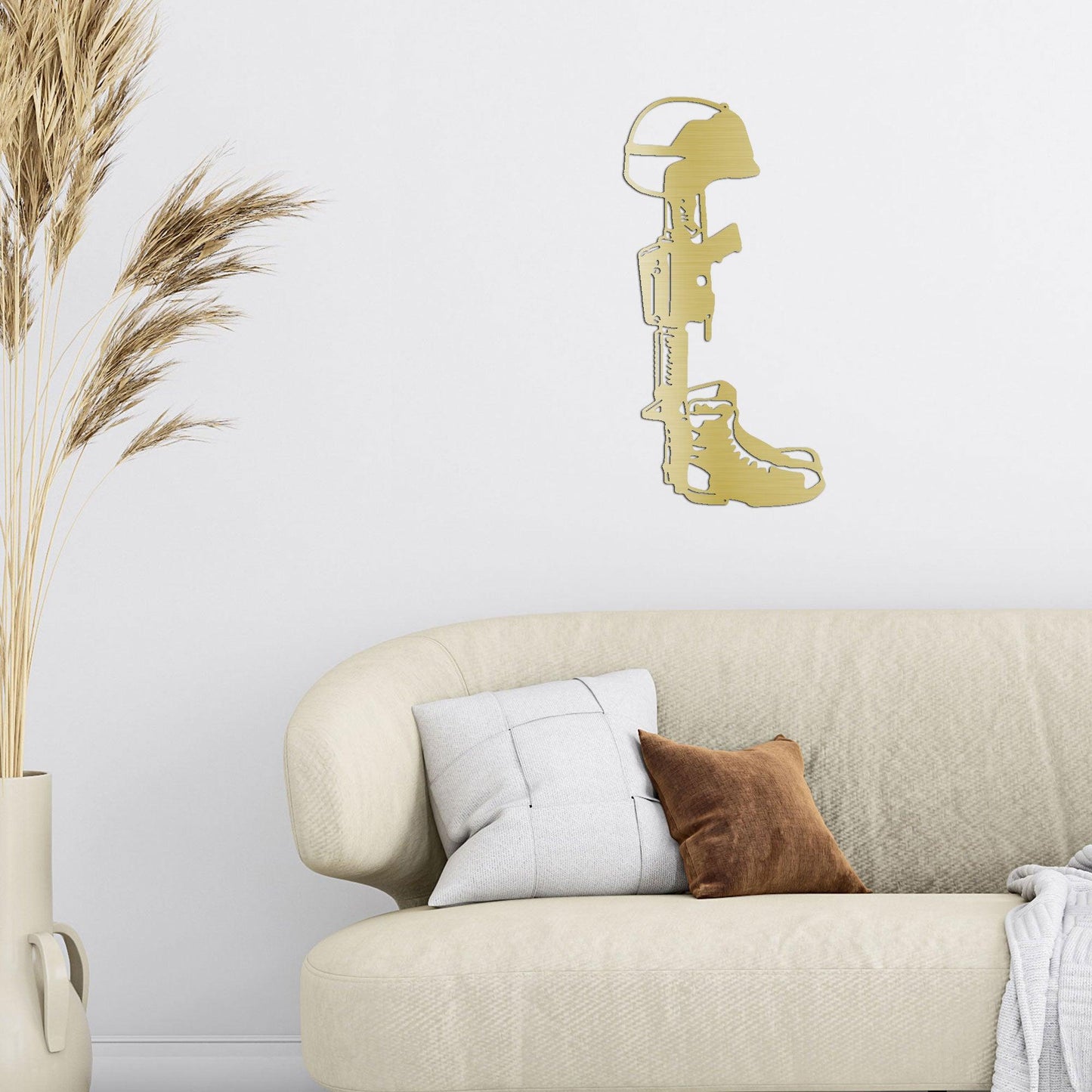 Fallen Soldier Memorial Metal Art Wall Sign - Mallard Moon Gift Shop