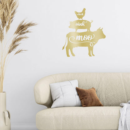 Farm Animals Indoor Outdoor Steel Wall Sign Rustic Farmhouse Home Decor - Mallard Moon Gift Shop