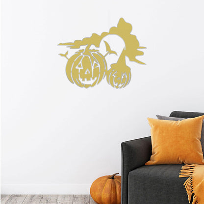 Spooky Halloween Pumpkins Metal Wall Art Sign - Mallard Moon Gift Shop