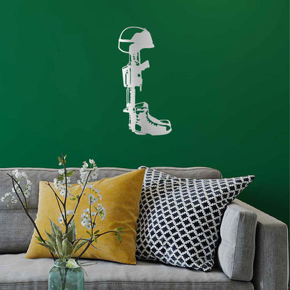 Fallen Soldier Memorial Metal Art Wall Sign - Mallard Moon Gift Shop