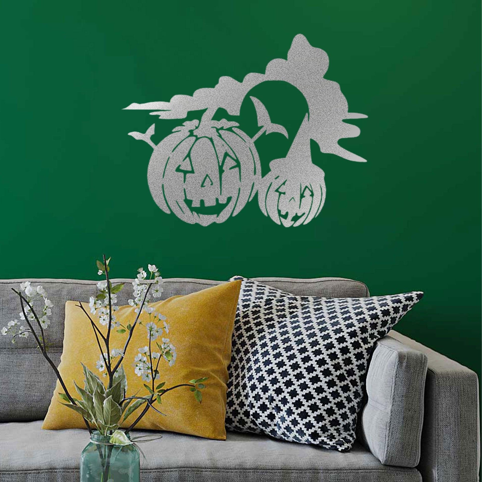 Spooky Halloween Pumpkins Metal Wall Art Sign - Mallard Moon Gift Shop