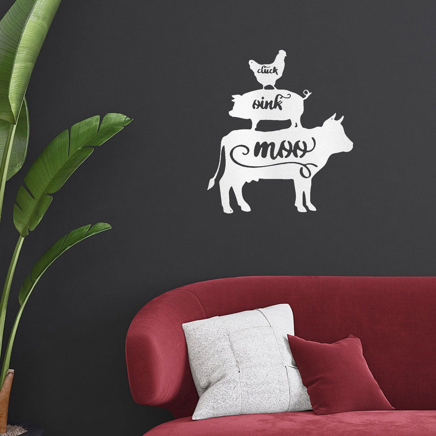 Farm Animals Indoor Outdoor Steel Wall Sign Rustic Farmhouse Home Decor - Mallard Moon Gift Shop