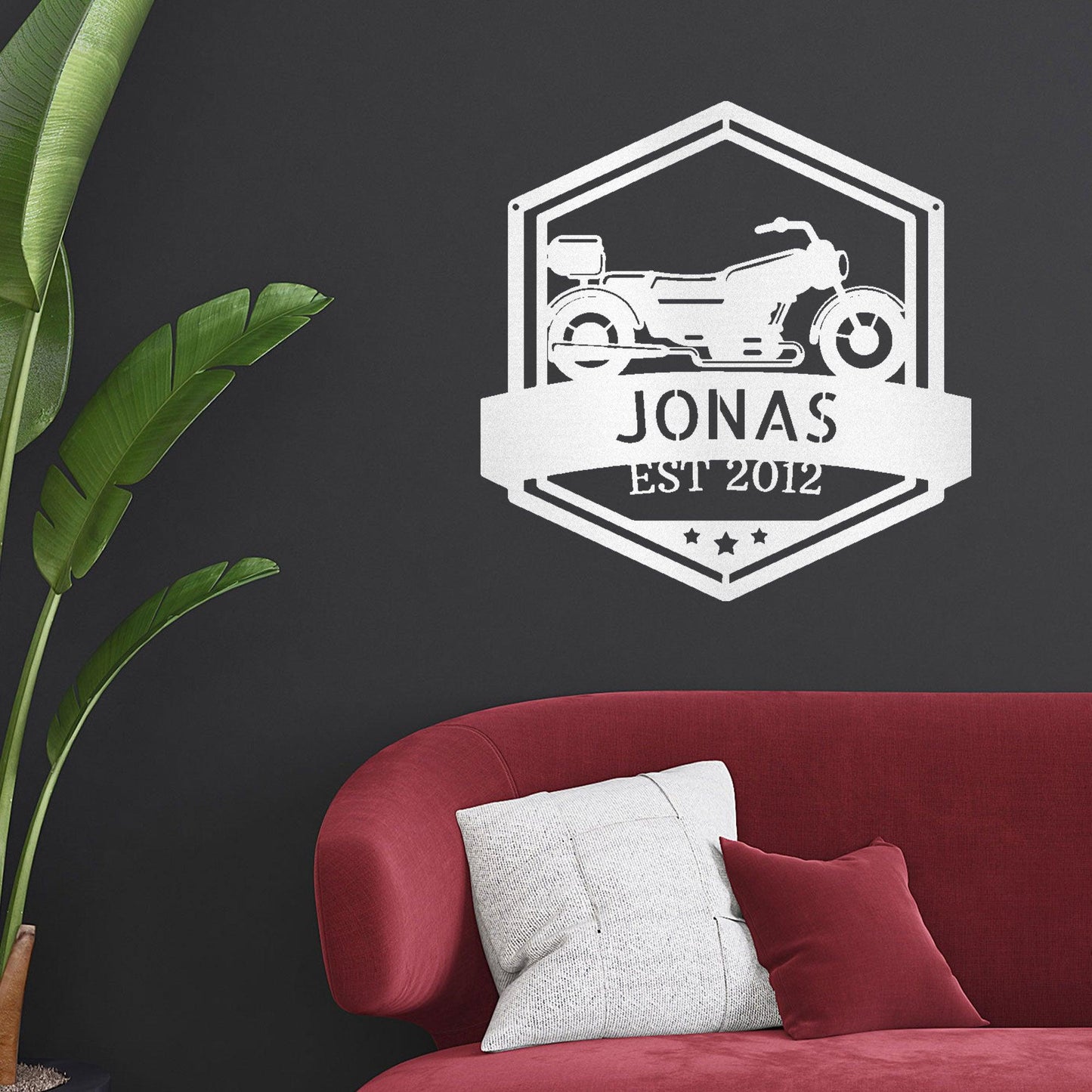 Motorcycle Custom Name Metal Wall Art Sign - Mallard Moon Gift Shop