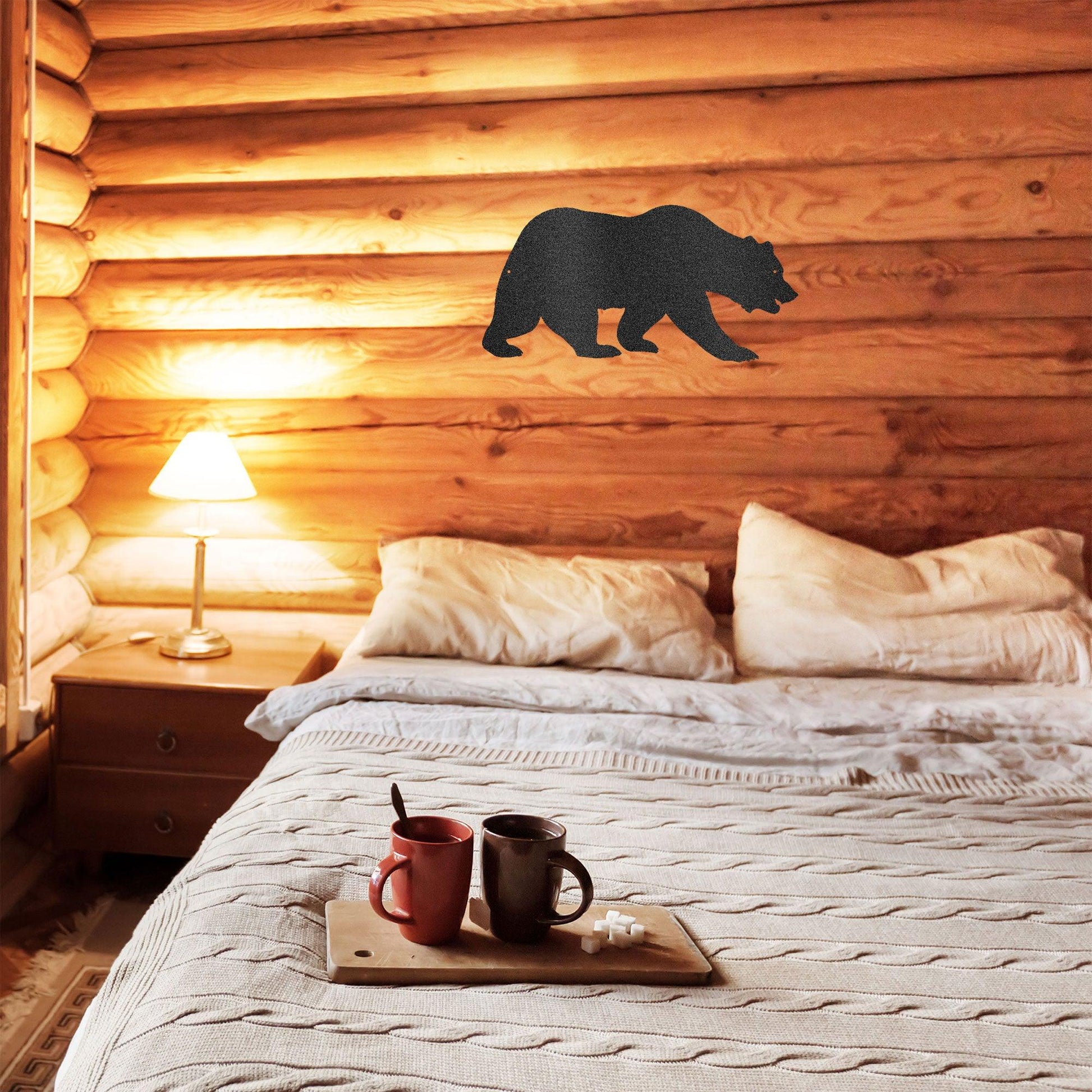 Grizzly Bear Steel Wall Sign - Mallard Moon Gift Shop