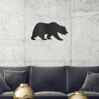 Grizzly Bear Steel Wall Sign - Mallard Moon Gift Shop