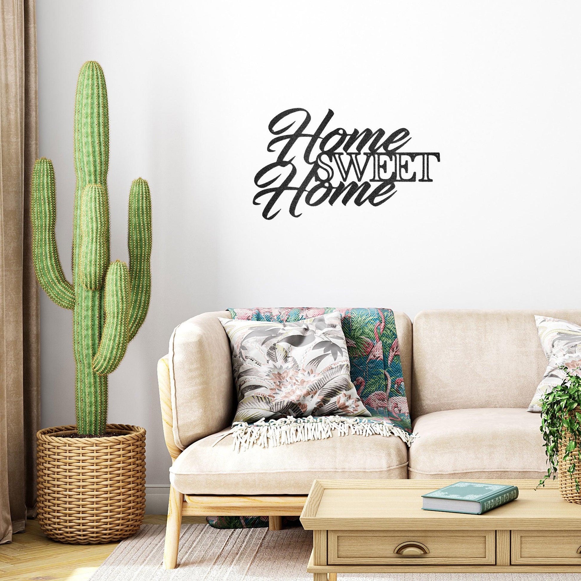 Home Sweet Home Indoor Outdoor Steel Wall Sign Art - Mallard Moon Gift Shop