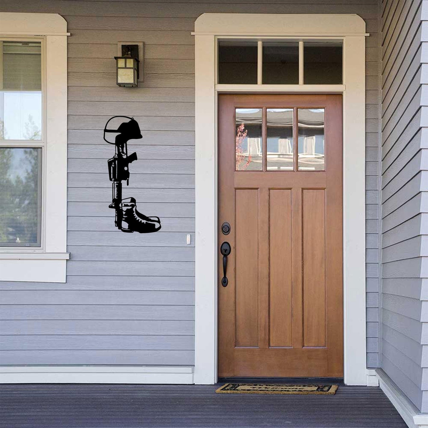 Fallen Soldier Memorial Metal Art Wall Sign - Mallard Moon Gift Shop