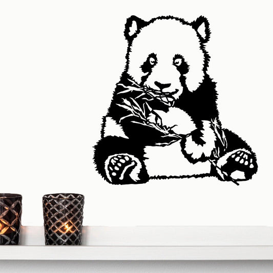 Panda Bear Metal Wall Art - Mallard Moon Gift Shop