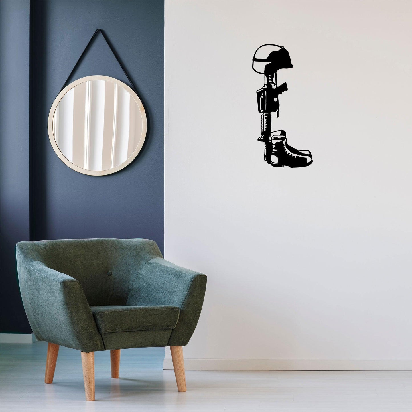 Fallen Soldier Memorial Metal Art Wall Sign - Mallard Moon Gift Shop