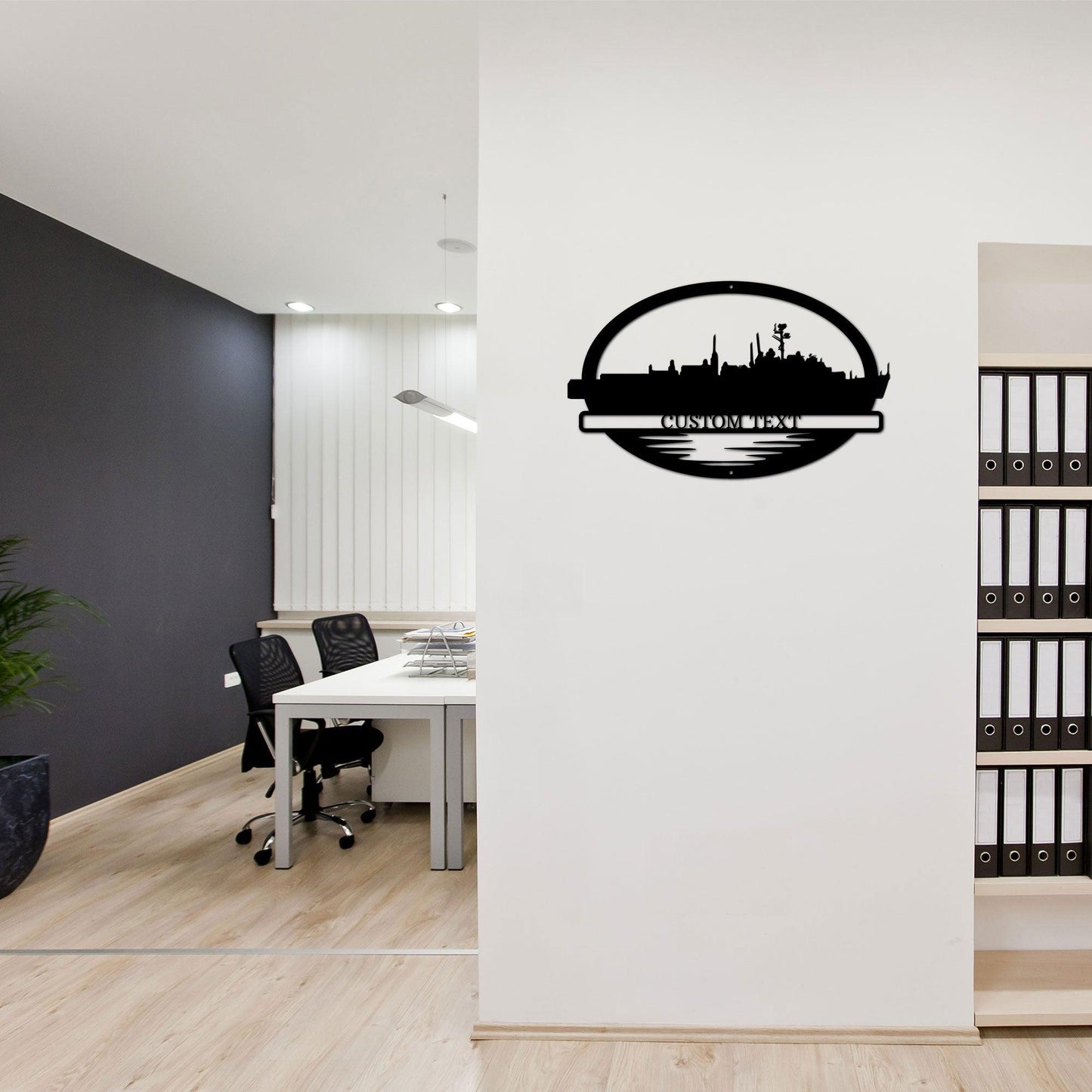 Navy Battleship USS Plymouth Rock Silhouette Custom Metal Art Wall Sign - Mallard Moon Gift Shop