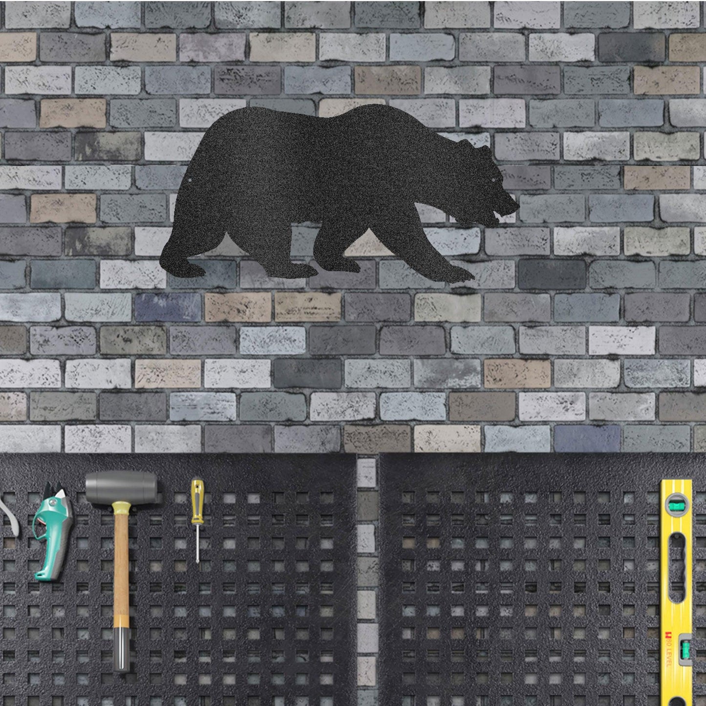 Grizzly Bear Steel Wall Sign - Mallard Moon Gift Shop