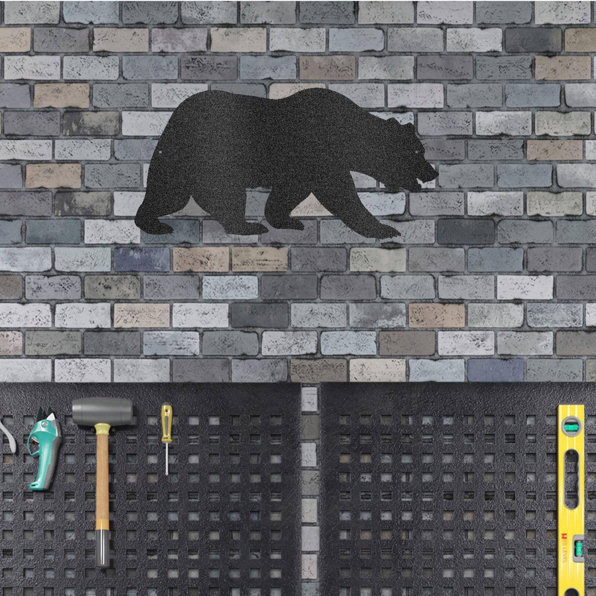 Grizzly Bear Steel Wall Sign - Mallard Moon Gift Shop