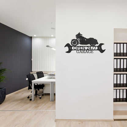 Street Glide Shop Monogram Personalized Motorcycle Indoor Outdoor Steel Wall Sign Art - Mallard Moon Gift Shop