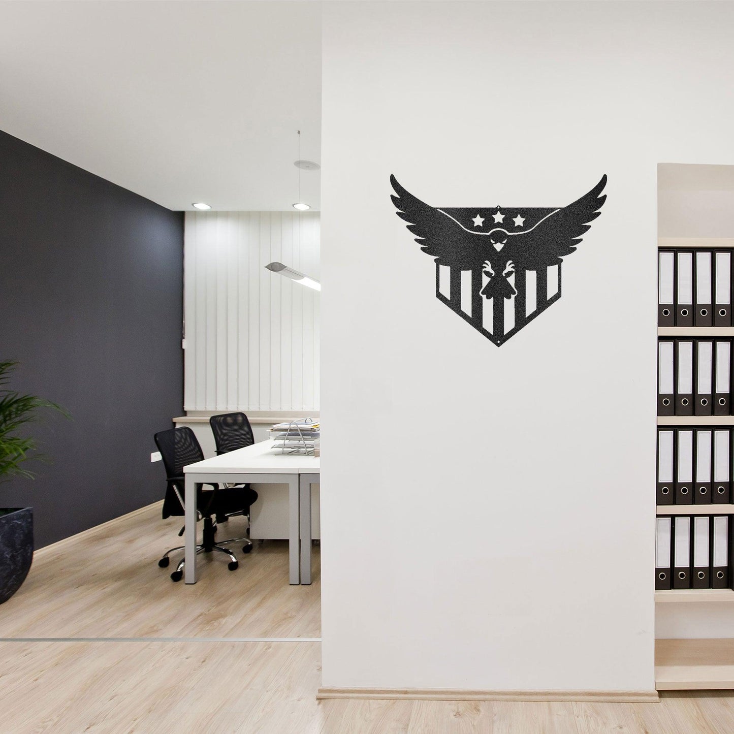 Swooping Eagle Patriotic Indoor Outdoor Steel Wall Sign - Mallard Moon Gift Shop