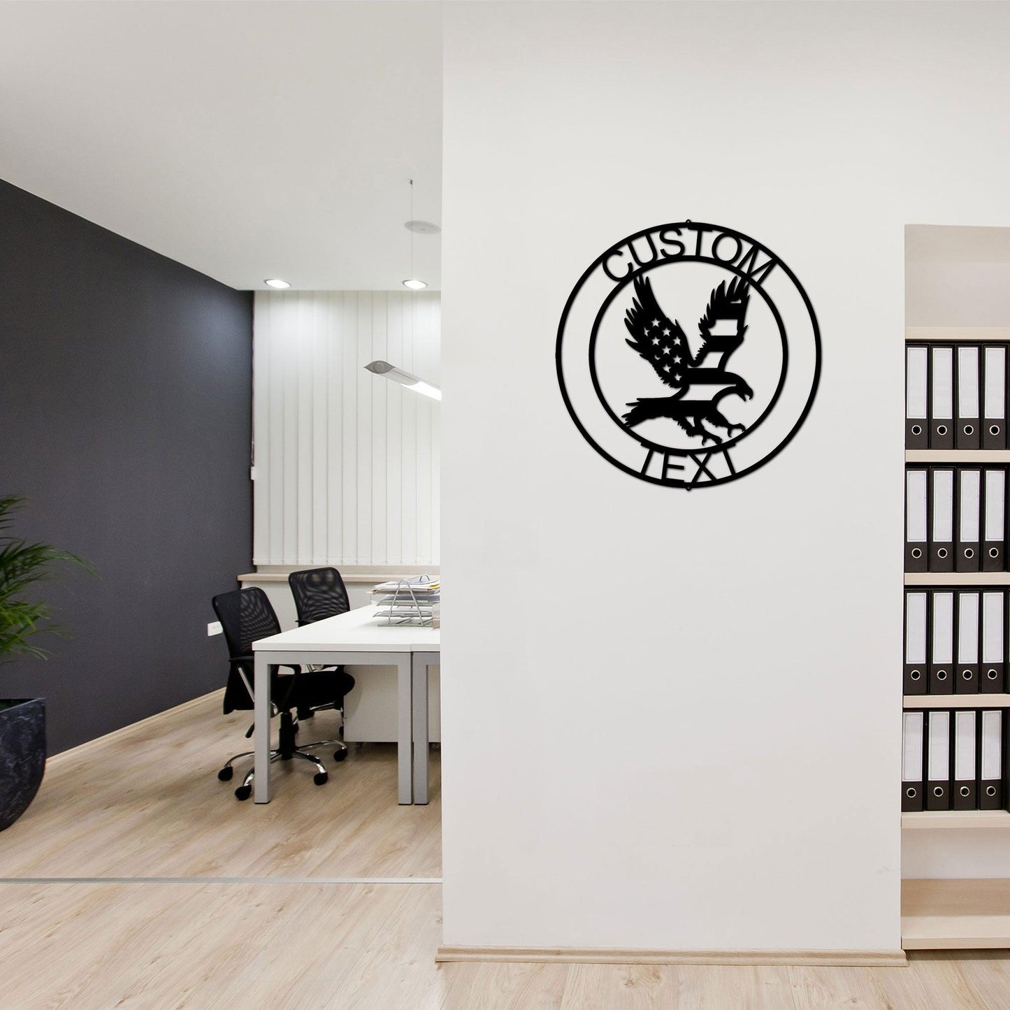 Eagle Personalized Patriotic Metal Art Wall Sign - Mallard Moon Gift Shop