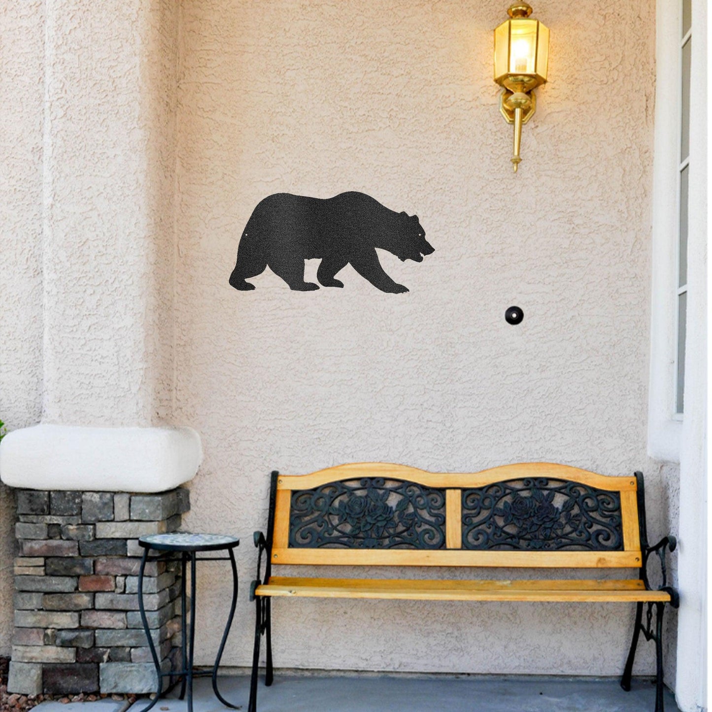 Grizzly Bear Steel Wall Sign - Mallard Moon Gift Shop