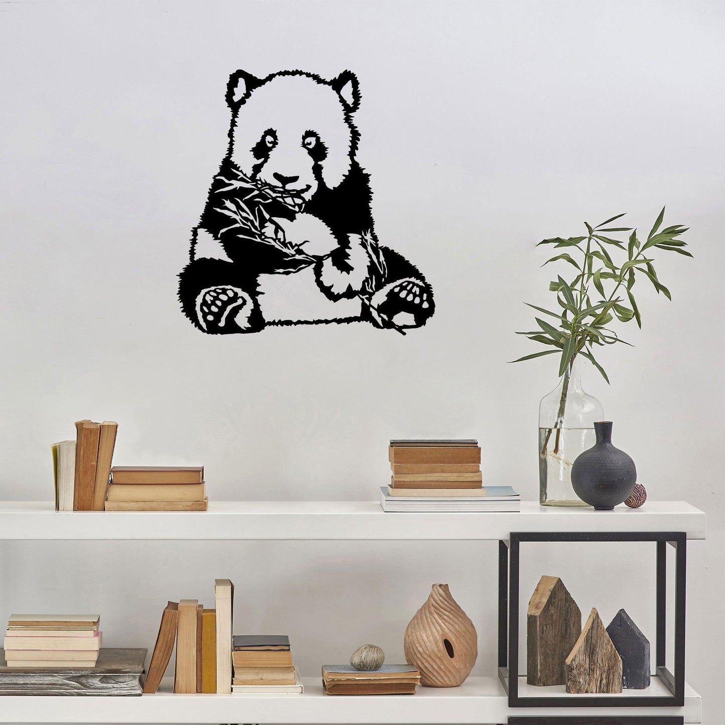 Panda Bear Metal Wall Art - Mallard Moon Gift Shop