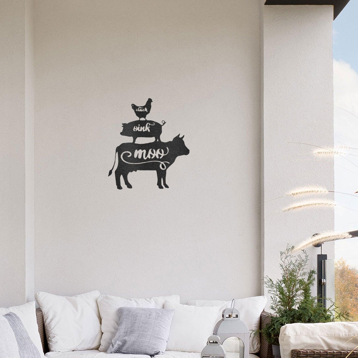 Farm Animals Indoor Outdoor Steel Wall Sign Rustic Farmhouse Home Decor - Mallard Moon Gift Shop