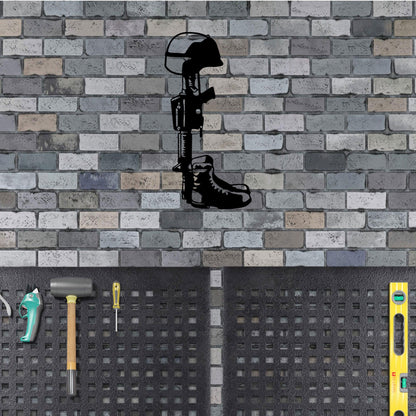 Fallen Soldier Memorial Metal Art Wall Sign - Mallard Moon Gift Shop