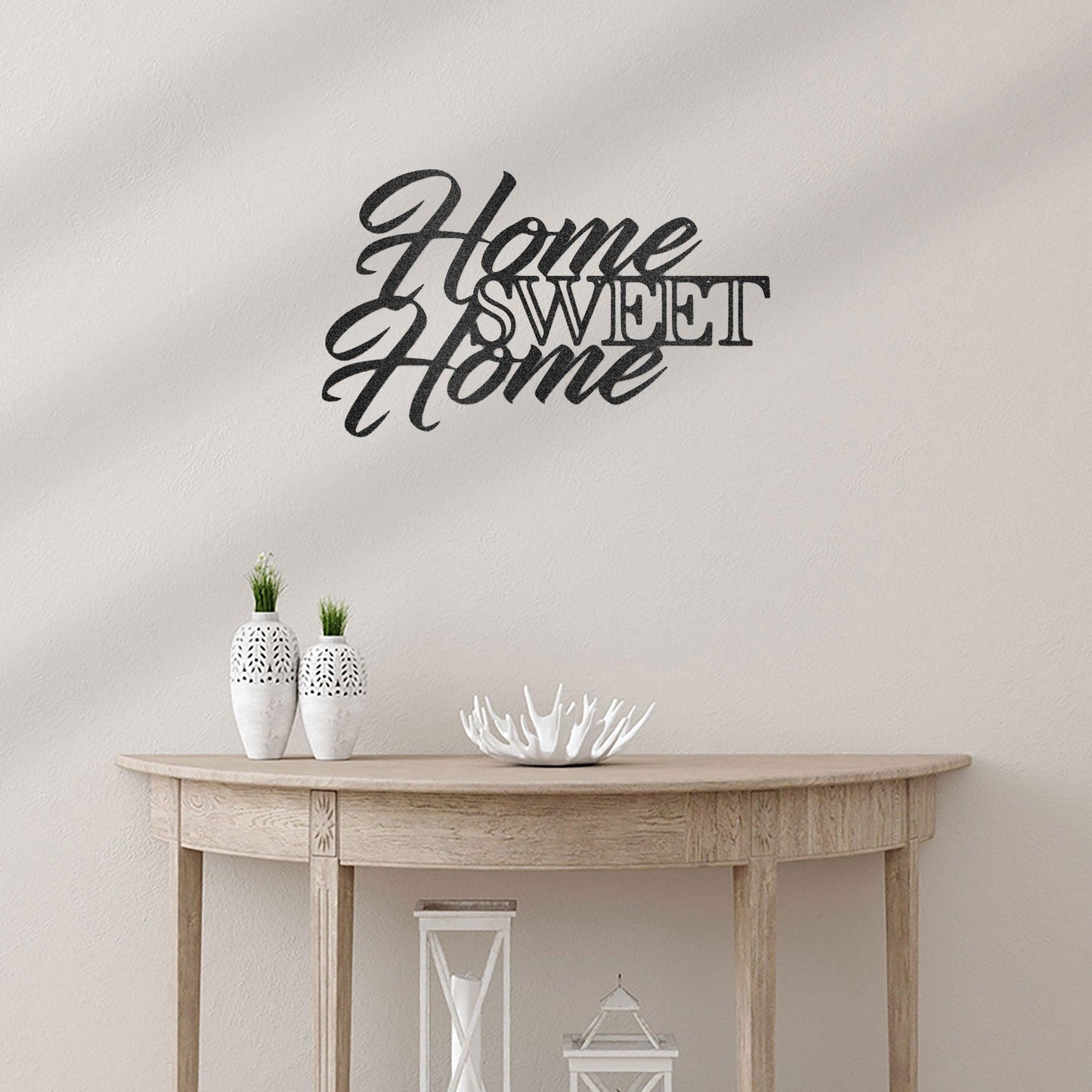 Home Sweet Home Indoor Outdoor Steel Wall Sign Art - Mallard Moon Gift Shop
