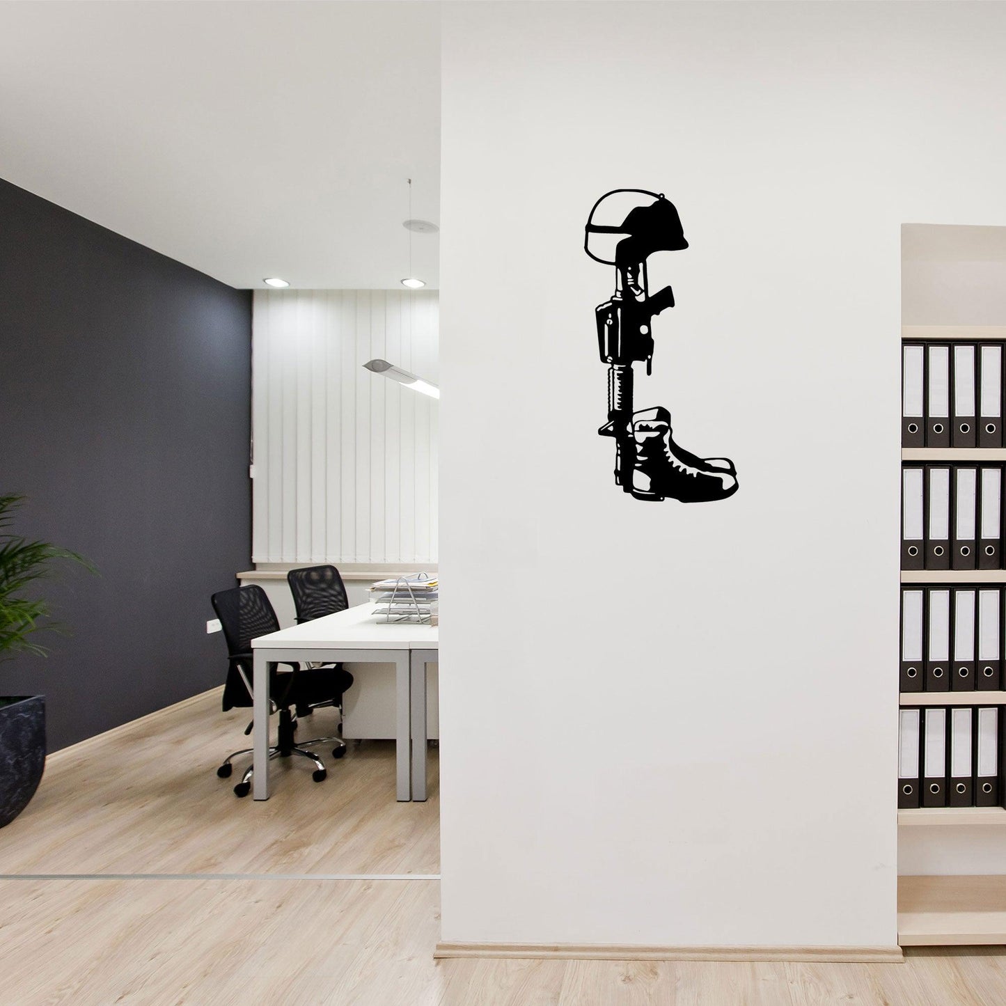 Fallen Soldier Memorial Metal Art Wall Sign - Mallard Moon Gift Shop