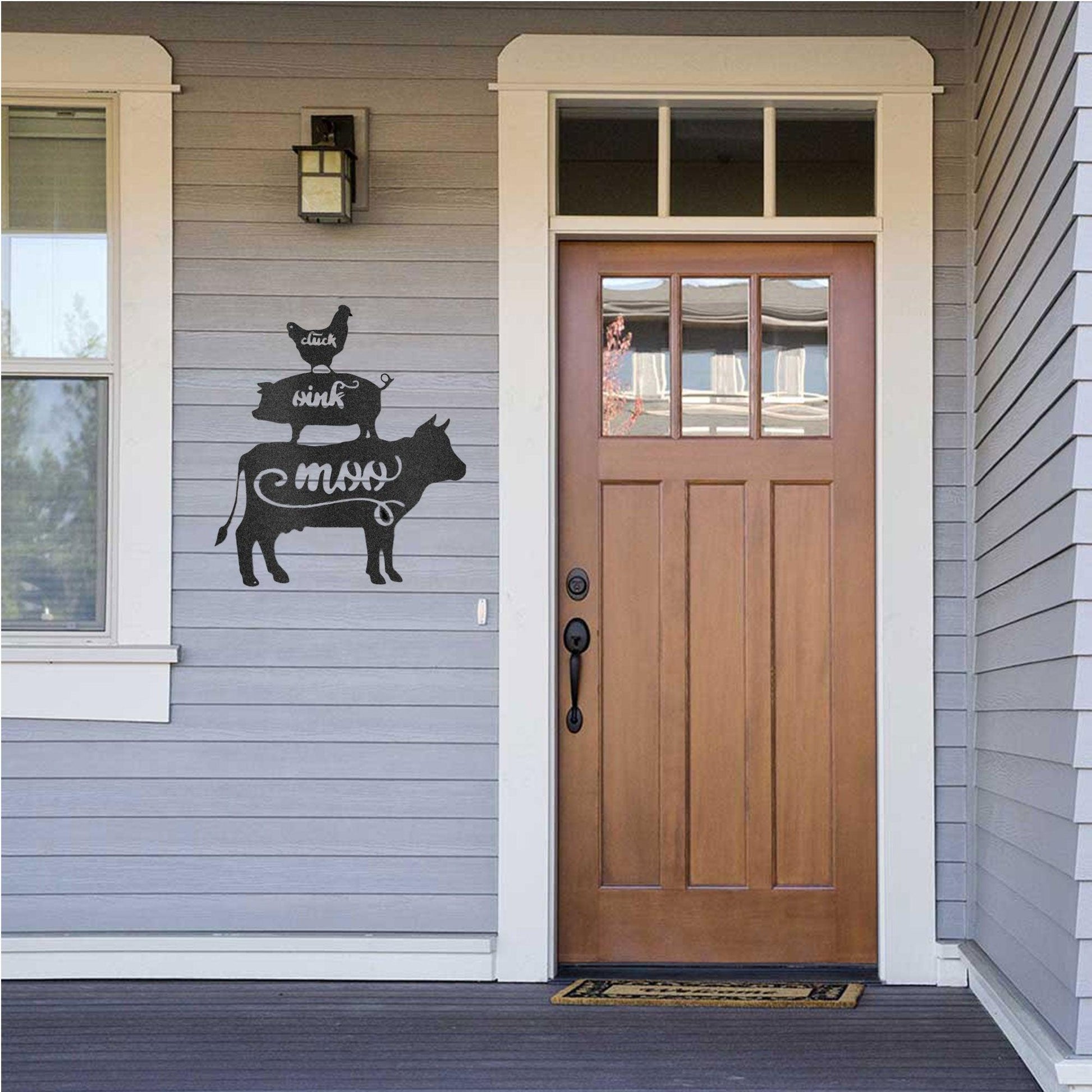 Farm Animals Indoor Outdoor Steel Wall Sign Rustic Farmhouse Home Decor - Mallard Moon Gift Shop