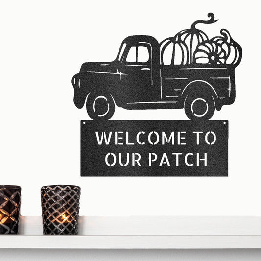 Country Truck Custom Monogram Indoor Outdoor Steel Wall Sign - Mallard Moon Gift Shop