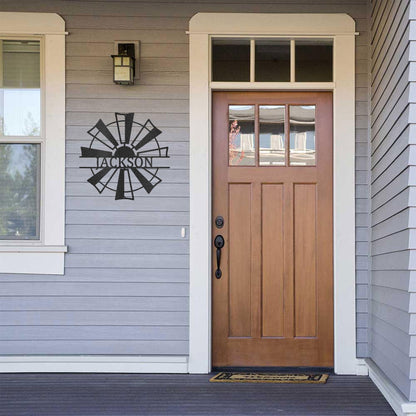 Windmill Cutom Metal Art Rustic Farmhouse - Mallard Moon Gift Shop