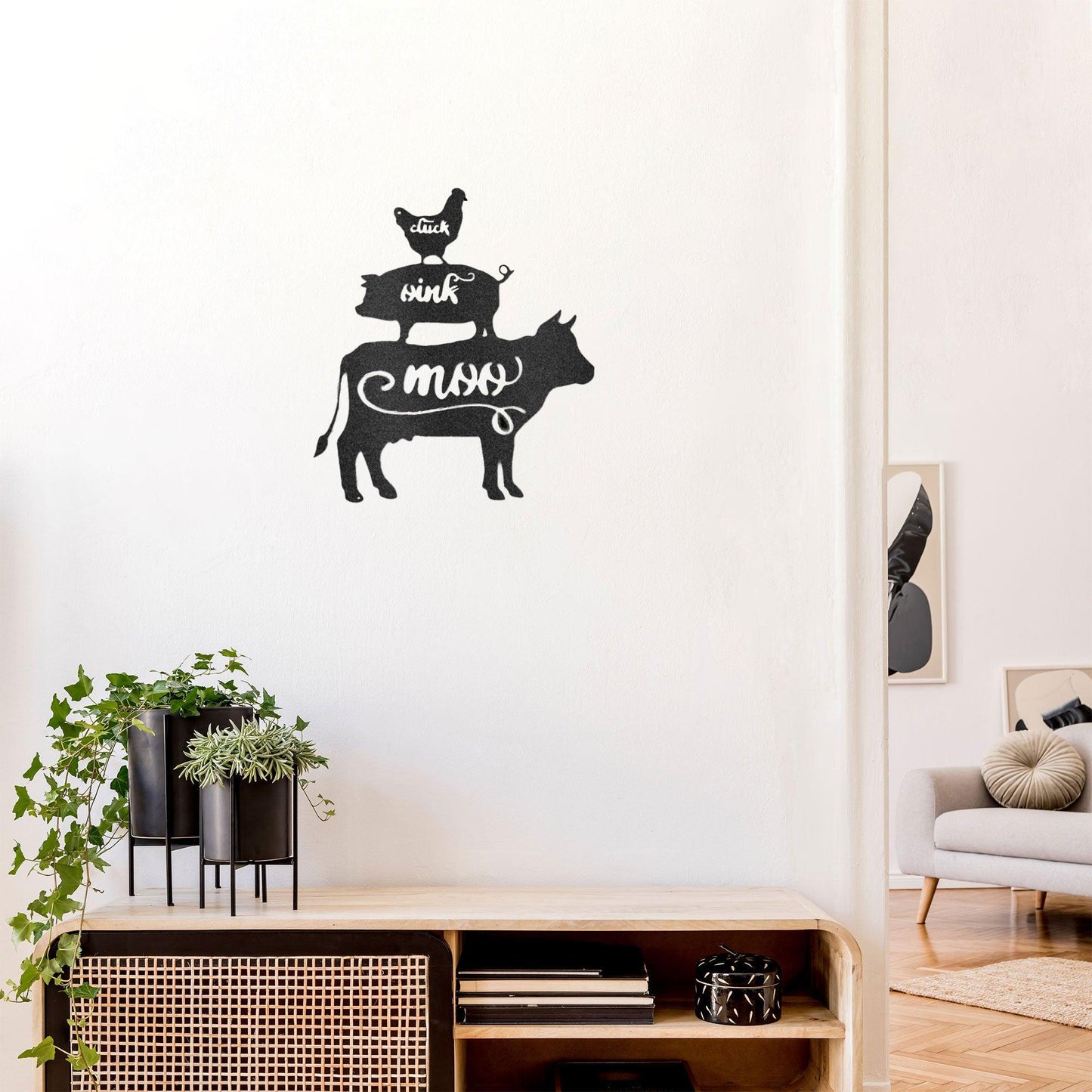Farm Animals Indoor Outdoor Steel Wall Sign Rustic Farmhouse Home Decor - Mallard Moon Gift Shop