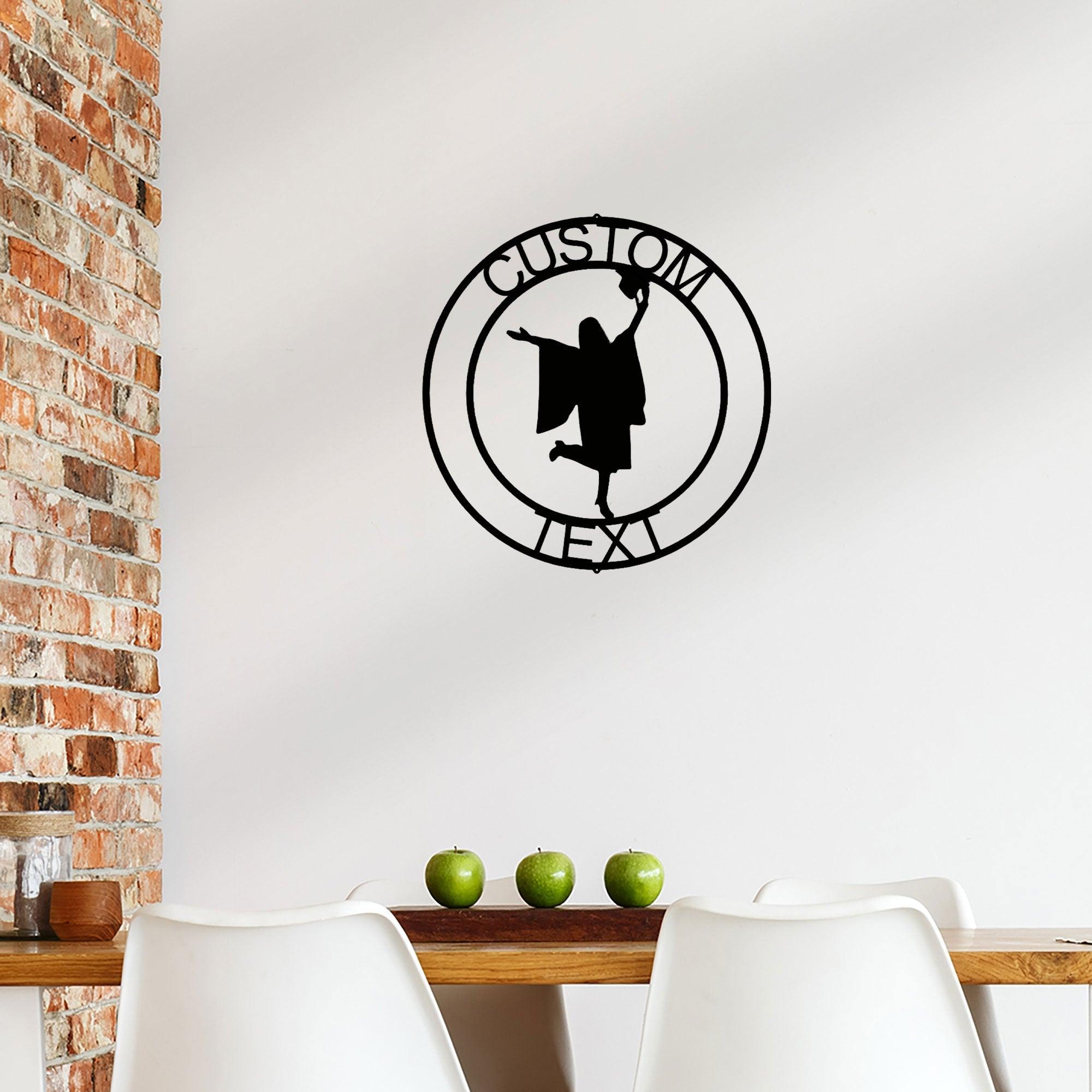 Female Graduate Custom Name Metal Art Wall Sign - Mallard Moon Gift Shop