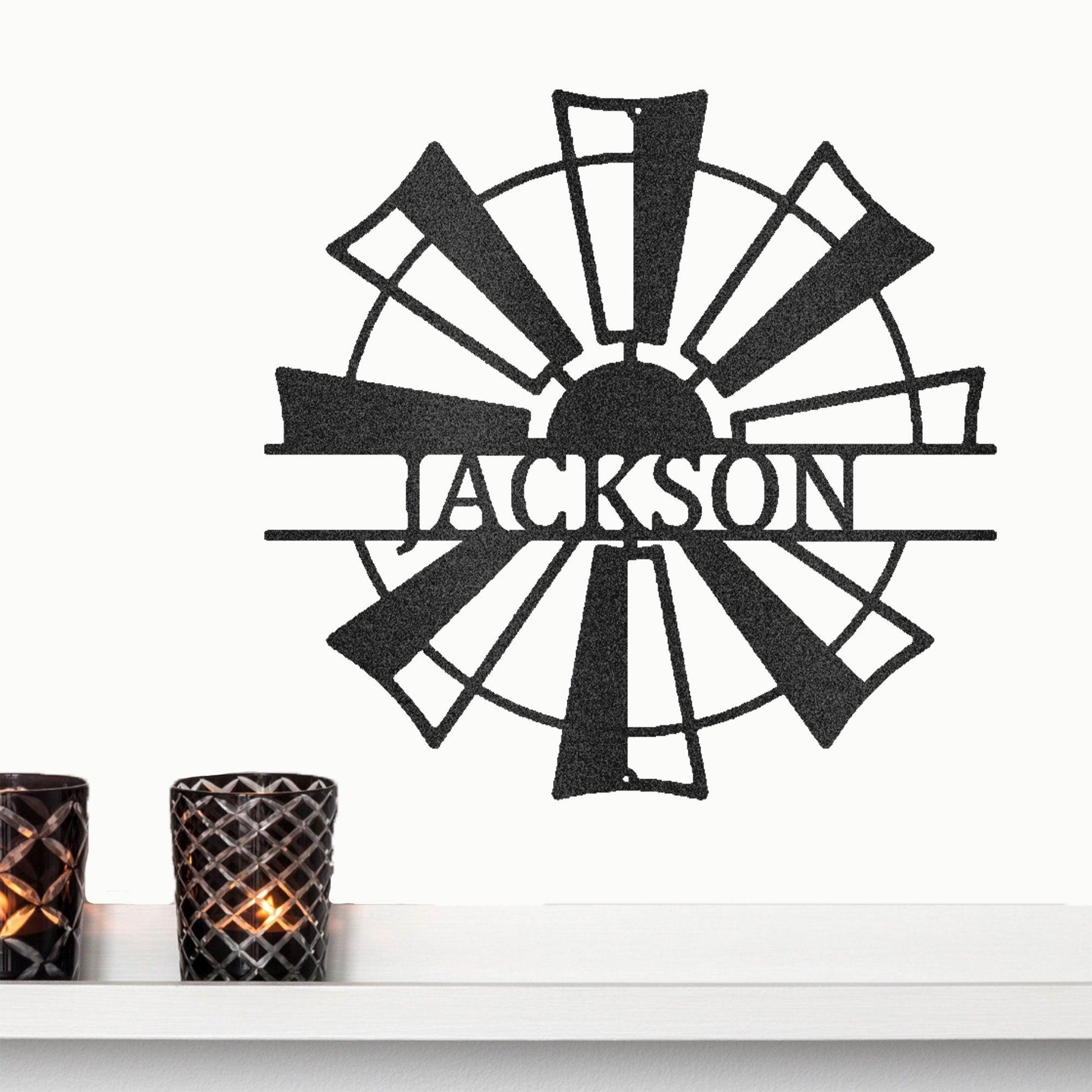 Windmill Cutom Metal Art Rustic Farmhouse - Mallard Moon Gift Shop