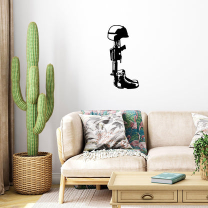 Fallen Soldier Memorial Metal Art Wall Sign - Mallard Moon Gift Shop