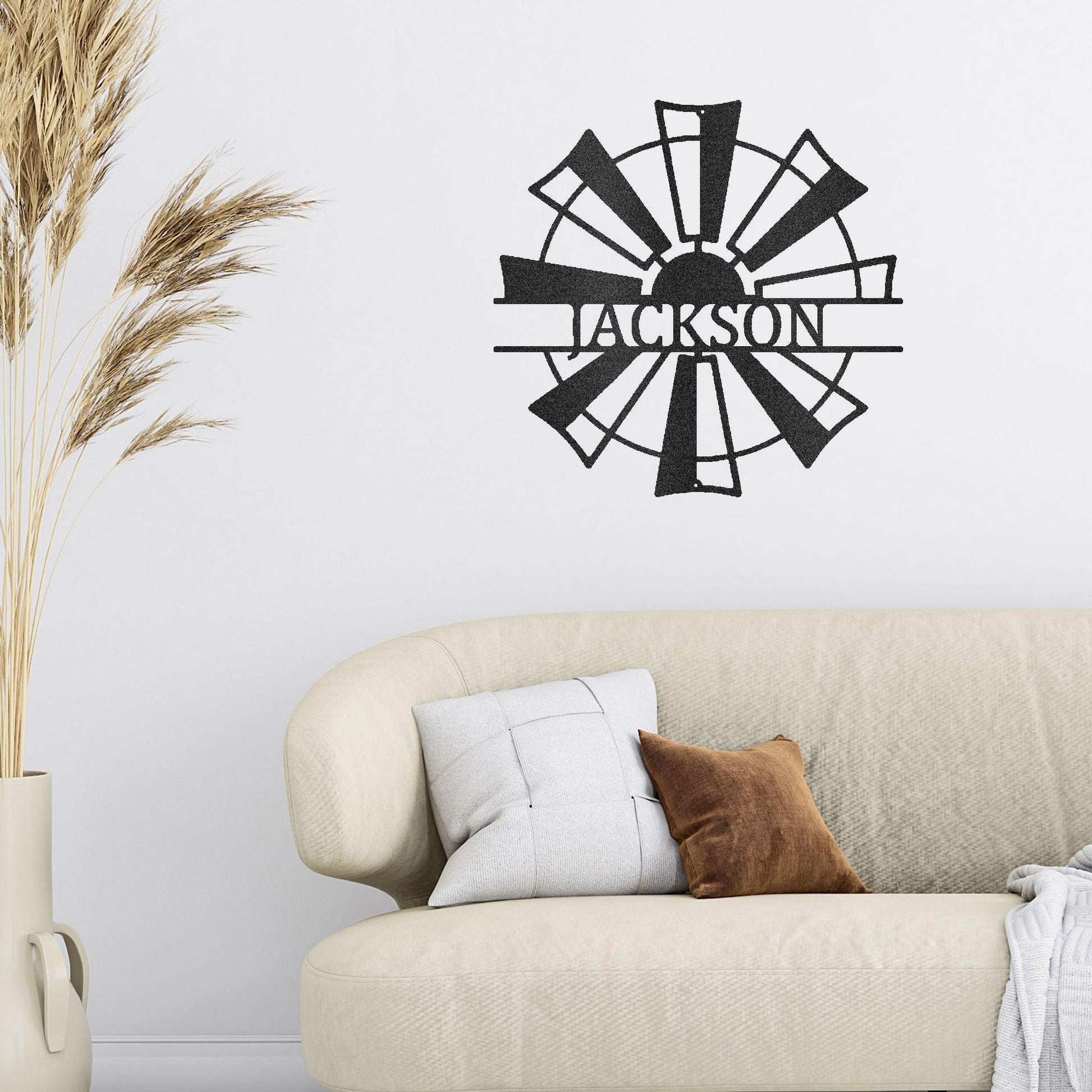 Windmill Cutom Metal Art Rustic Farmhouse - Mallard Moon Gift Shop