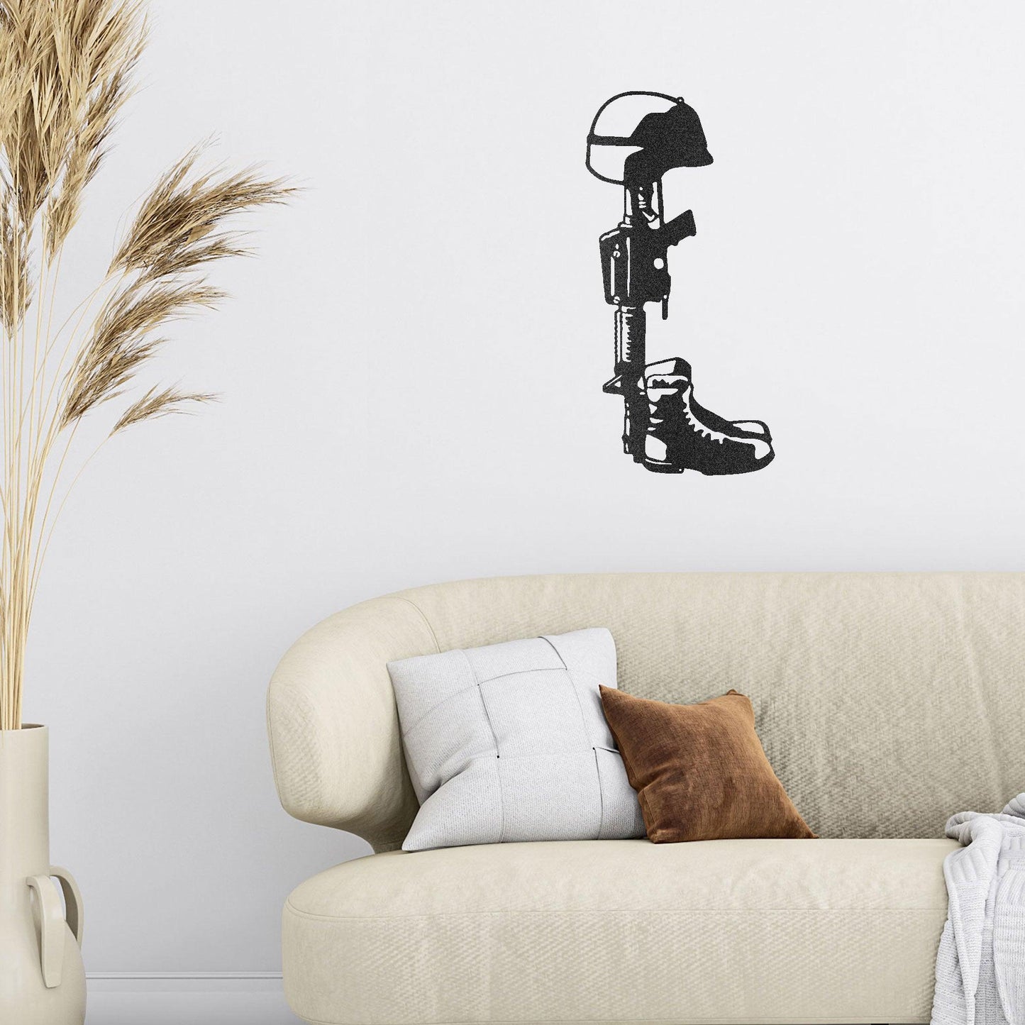 Fallen Soldier Memorial Metal Art Wall Sign - Mallard Moon Gift Shop