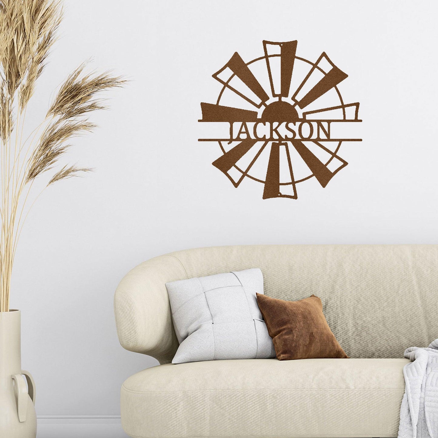 Windmill Cutom Metal Art Rustic Farmhouse - Mallard Moon Gift Shop