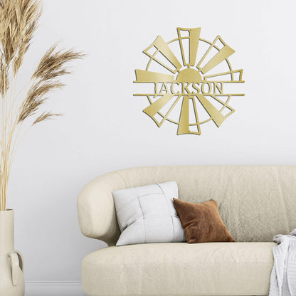 Windmill Cutom Metal Art Rustic Farmhouse - Mallard Moon Gift Shop