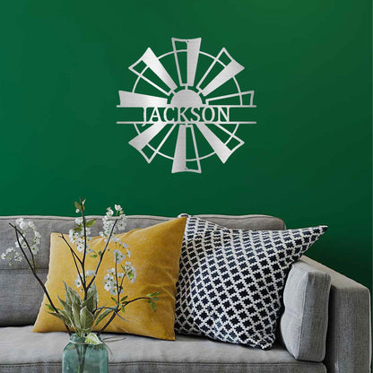 Windmill Cutom Metal Art Rustic Farmhouse - Mallard Moon Gift Shop
