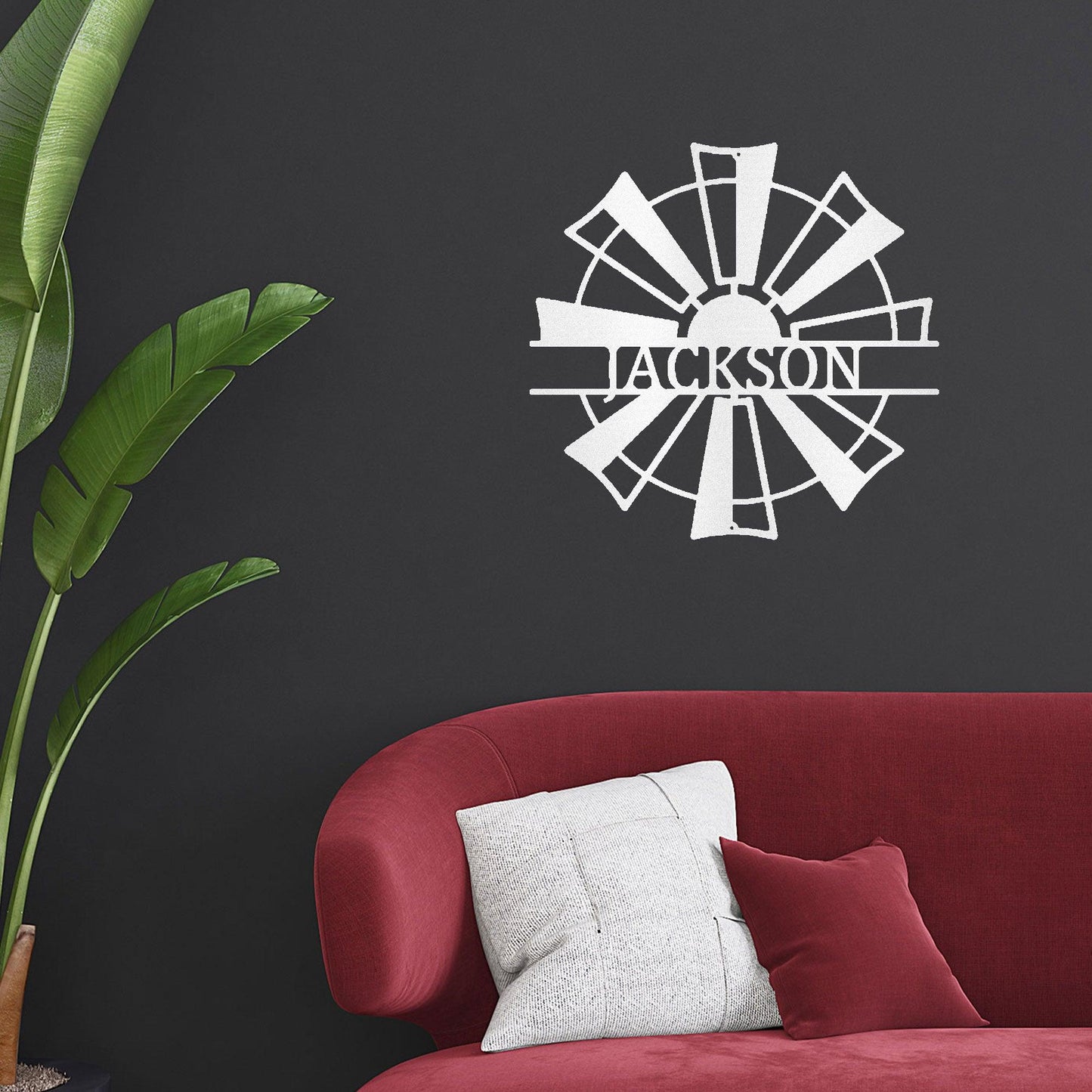 Windmill Cutom Metal Art Rustic Farmhouse - Mallard Moon Gift Shop