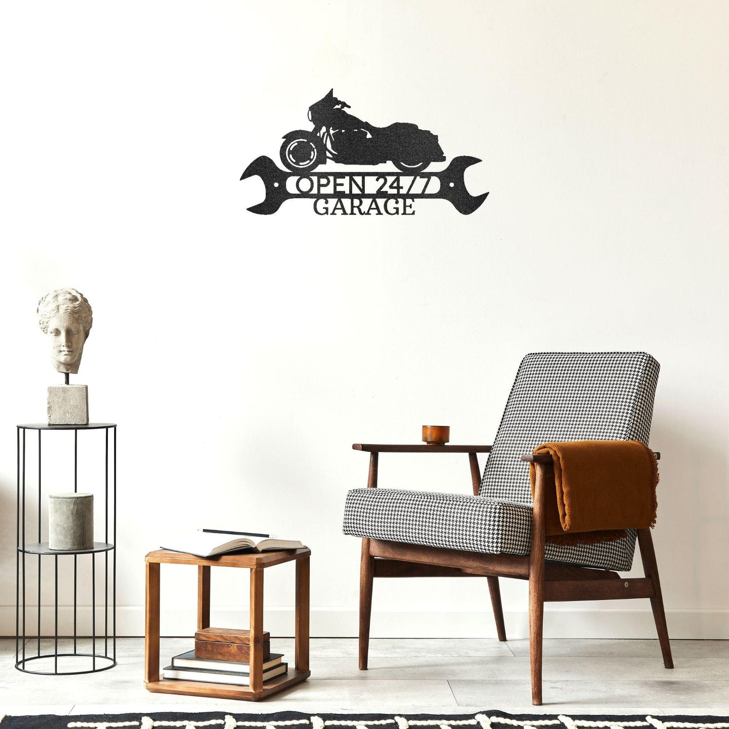 Street Glide Shop Monogram Personalized Motorcycle Indoor Outdoor Steel Wall Sign Art - Mallard Moon Gift Shop