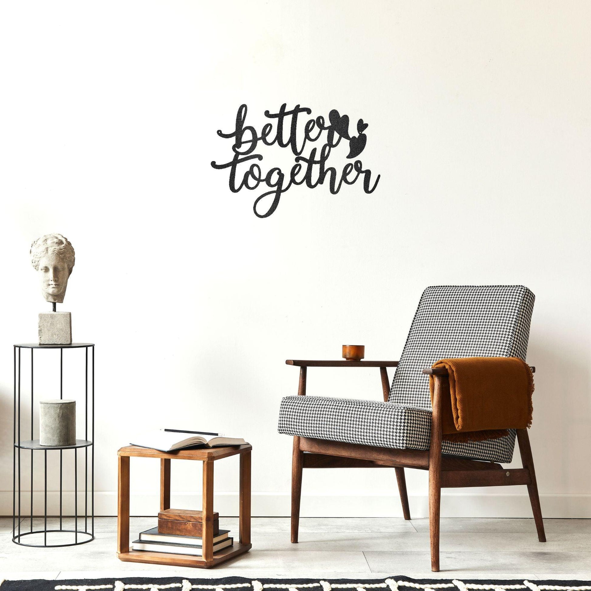 Better Together Quote Steel Wall Sign - Mallard Moon Gift Shop