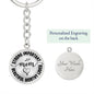 MOM Engraved Circle Keychain - Mallard Moon Gift Shop