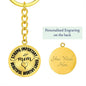 MOM Engraved Circle Keychain - Mallard Moon Gift Shop