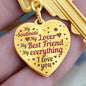 My Soulmate My Lover My Everything Heart Shaped Engraved Keychain - Mallard Moon Gift Shop