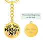 Our First Mother's Day Engraved Circle Keychain - Mallard Moon Gift Shop
