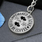 Powered By Love Mom Life Engraved Circle Keychain - Mallard Moon Gift Shop